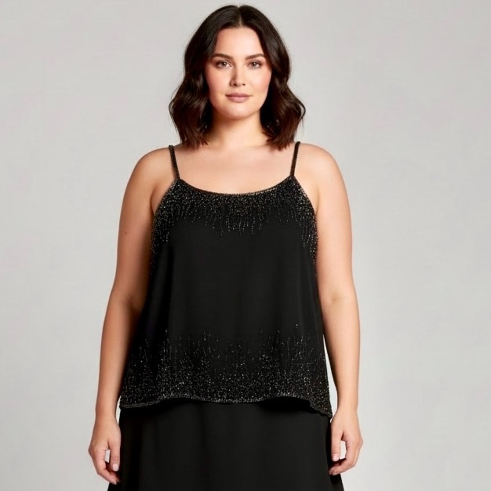 Vintage - Sparkling Beaded Embellished Camisole Top